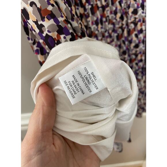 Joy Joy Preppy Classic Modern Boutique Trim Gathers Tier Dress in Brush Stroke M - Picture 12 of 12